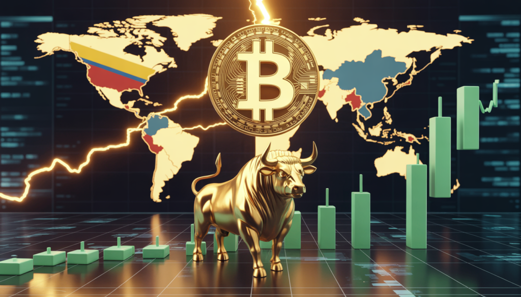 Bitcoin 2026 análisis de mercado y tensiones geopolíticas entre EE.UU. y Venezuela.