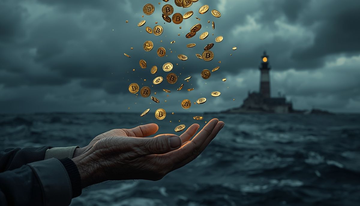 Inversor a largo plazo vendiendo Bitcoin en un mercado volátil.