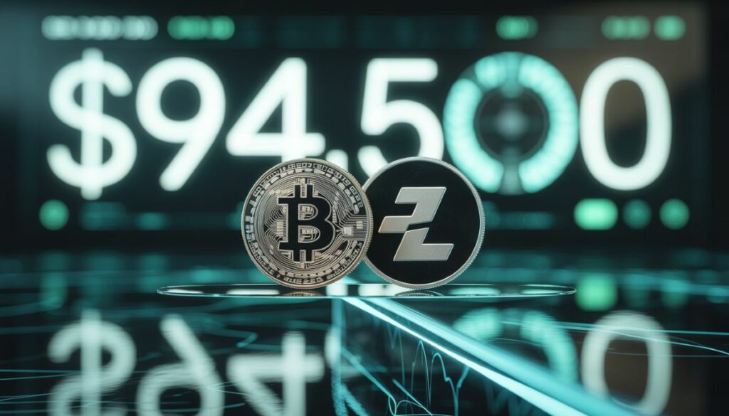 Consolidación de Bitcoin sobre 94.500 dólares y subida de Dash.
