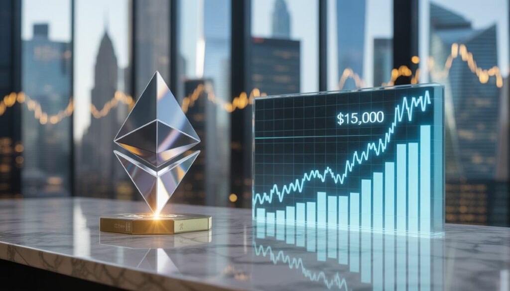 Futuro de Ethereum y predicción de precio a 15.000 dólares.