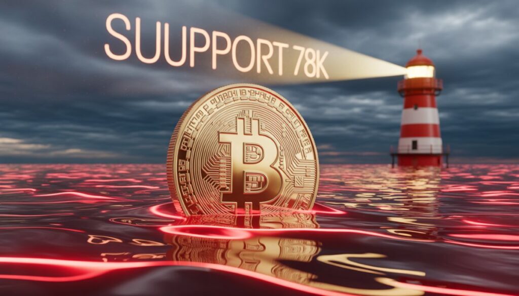 Soporte de Bitcoin en $78.400 bajo presión de mercado.