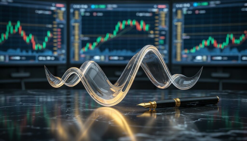 Representación gráfica de la volatilidad y opciones financieras.