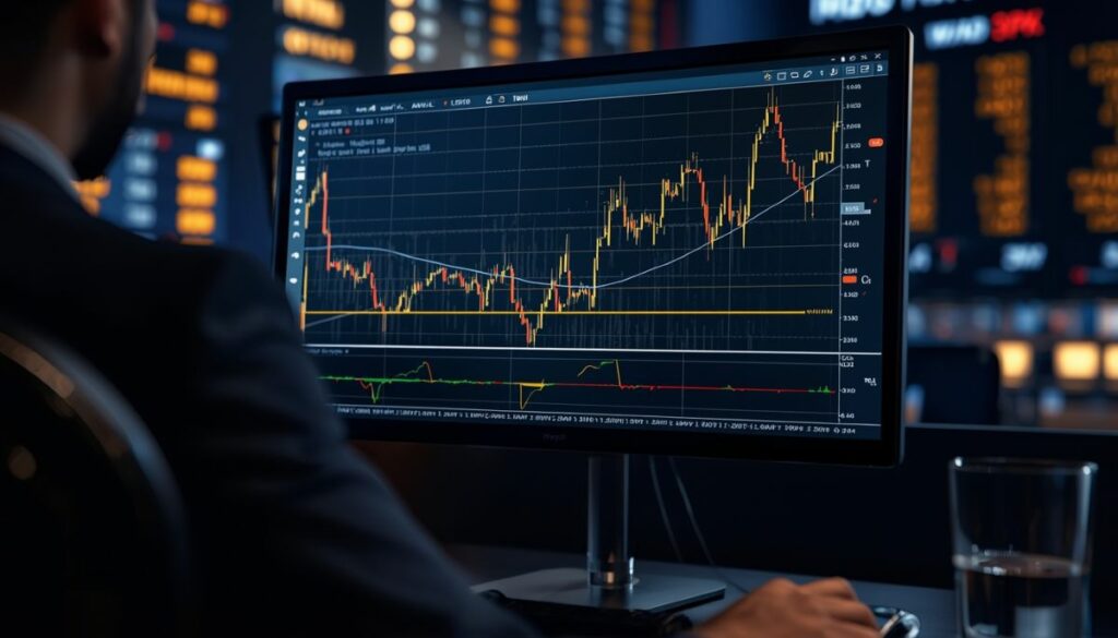 Gráfico de Market Profile para análisis de valor en bolsa.