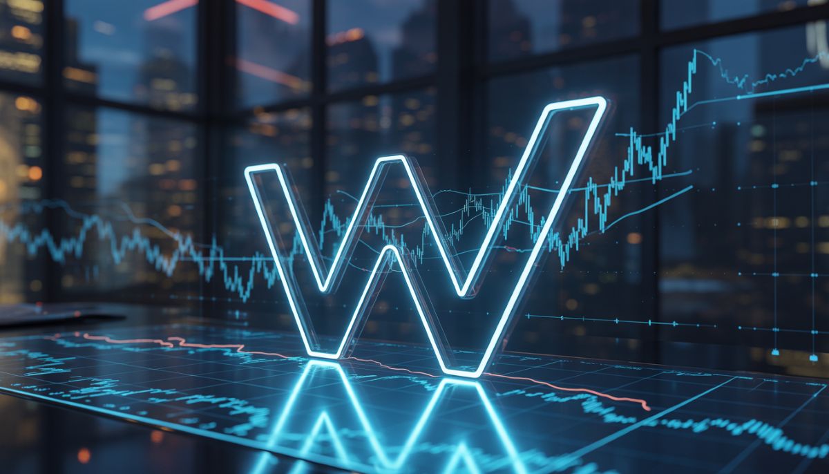 Gráfico bursátil mostrando un patrón de doble suelo alcista.