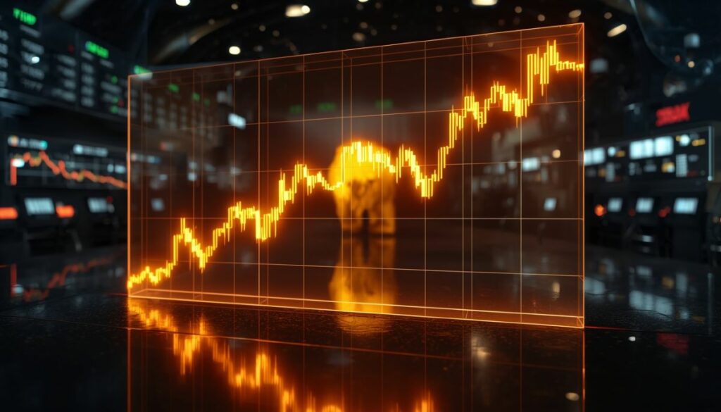 Diagrama del patrón doble techo en una gráfica bursátil de 2026.