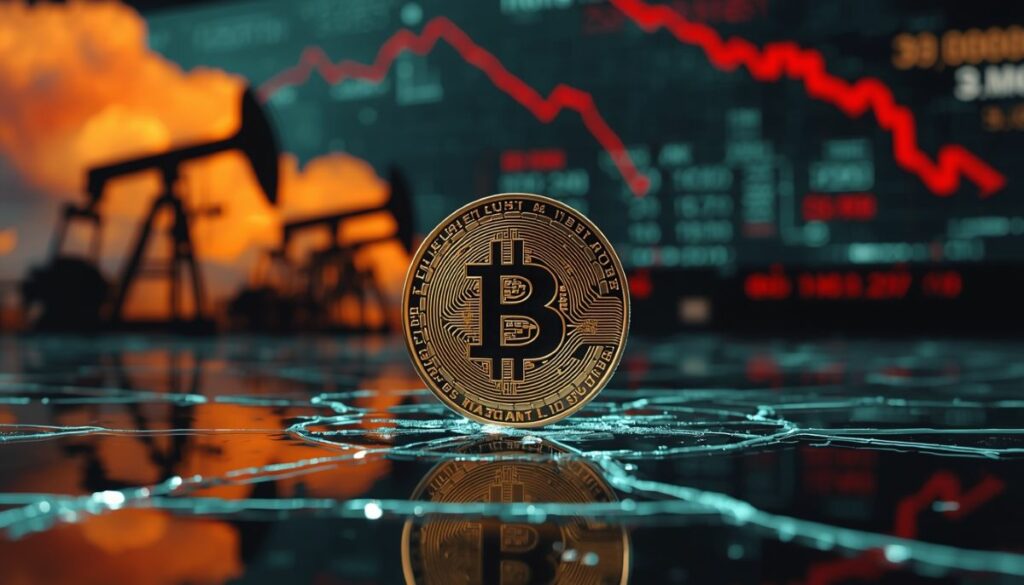 Bitcoin subiendo frente a la caída de acciones y el alza del petróleo en 2026