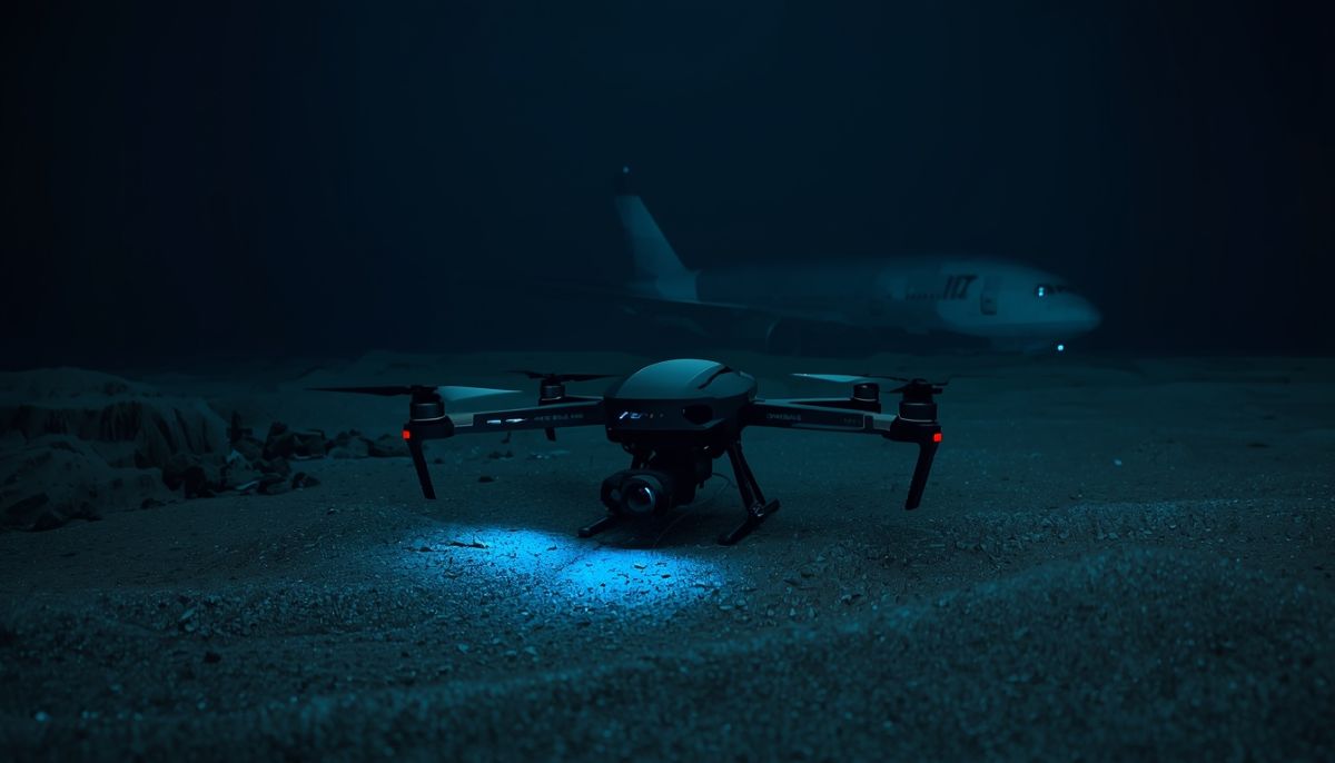 Operación de búsqueda del vuelo MH370 en el fondo del océano Índico.