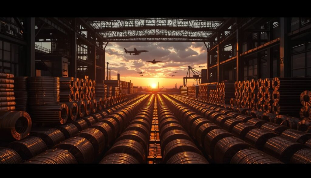 caída del precio del cobre por conflicto en Irán y cierre de Ormuz.