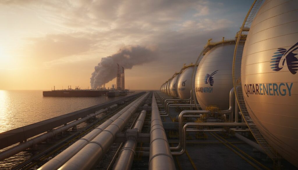 Reducción de la capacidad de GNL de Qatar tras ataques.