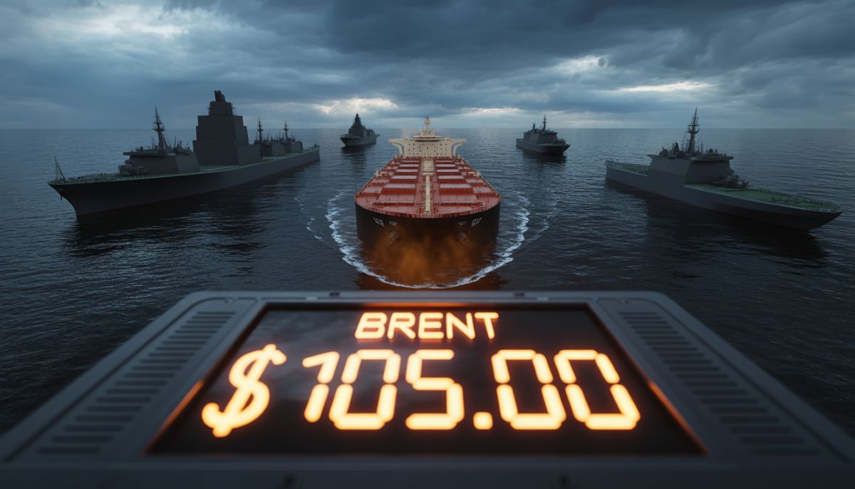 Evolución del precio del Brent y bloqueo del Estrecho de Ormuz en 2026.