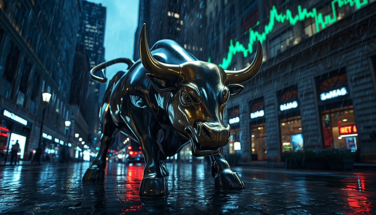 Gráfico de caída del S&P 500 en Wall Street durante el primer trimestre de 2026.