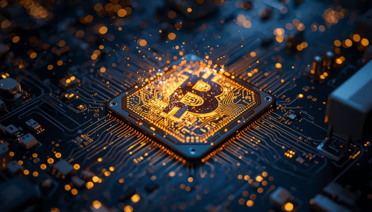 Representación de la amenaza cuántica Bitcoin y la seguridad de la red.