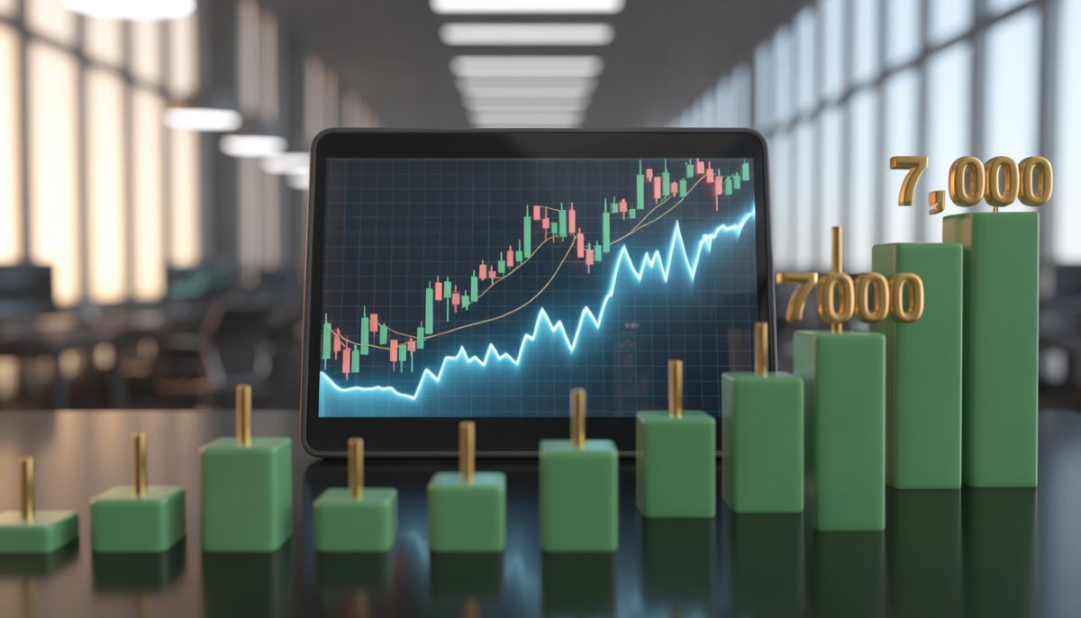 Gráfico de Bitcoin superando la media móvil de 100 días en 2026.