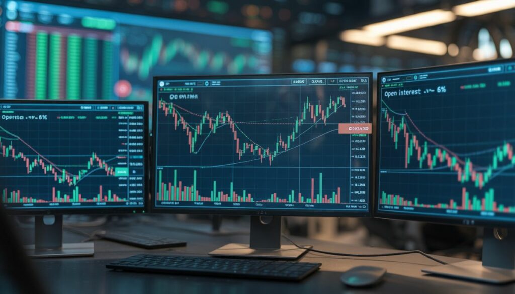 Gráfico de desapalancamiento en los futuros de Bitcoin.