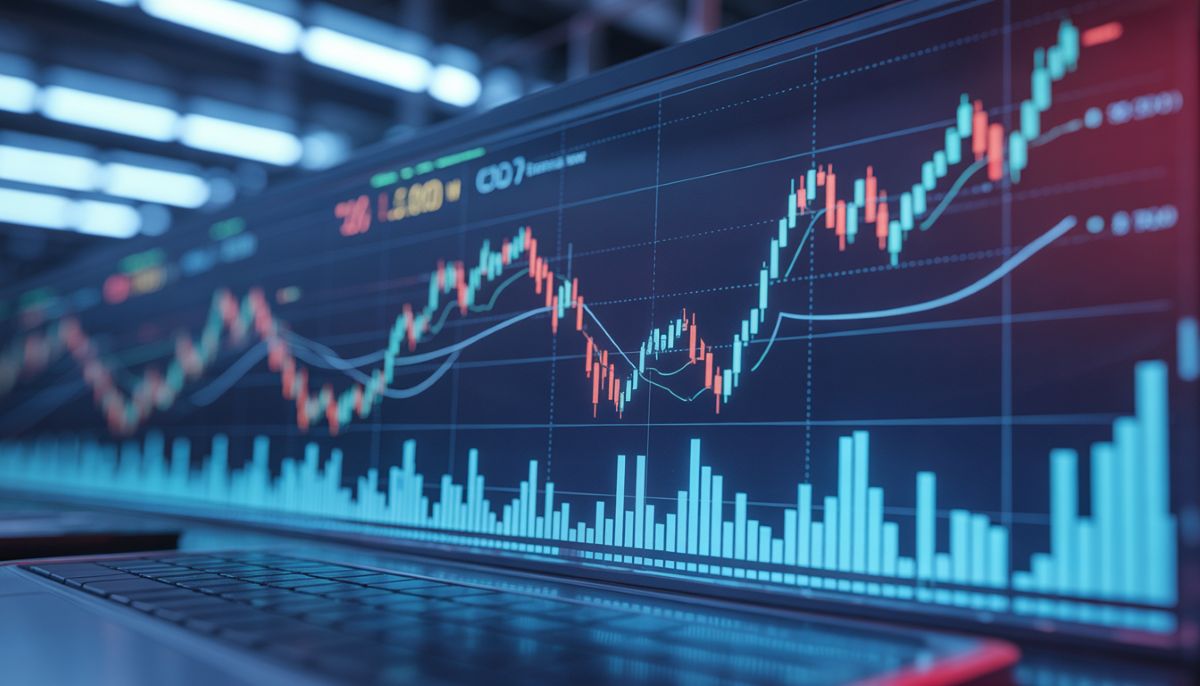 Gráfico que muestra la caída del volumen de Bitcoin en el rally actual.