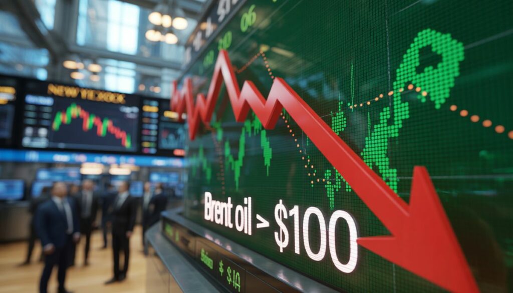 Gráfico del Precio del Petróleo cayendo tras el acuerdo de paz.