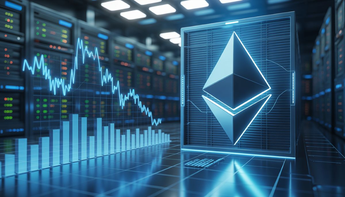 Gráfico de la escasez de suministro de Ethereum y récord de staking.