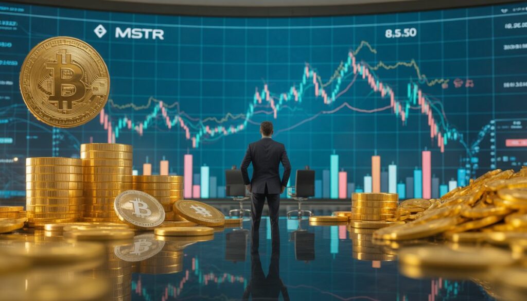 Comparativa de rendimiento entre Bitcoin activo refugio y la acción MSTR.