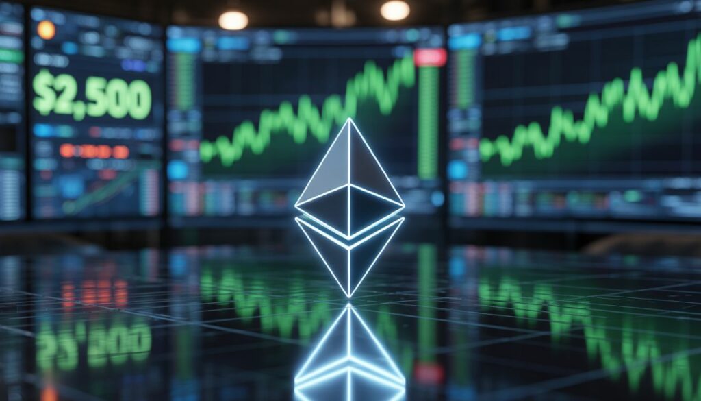 Análisis técnico del Precio de Ethereum y el nivel de 2.500 dólares.
