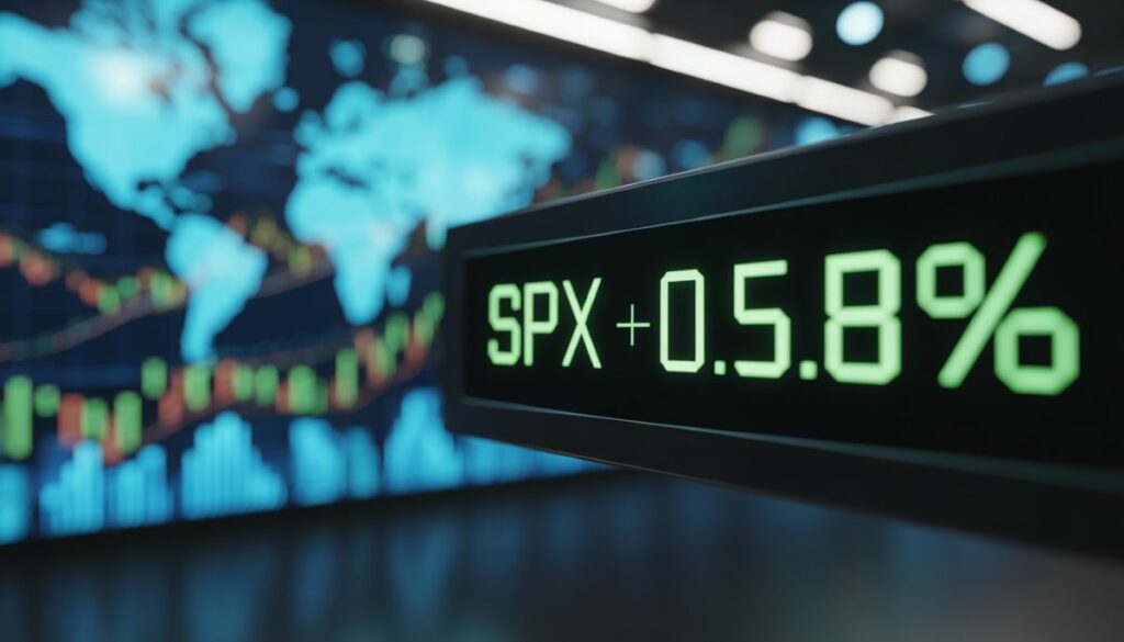 Gráfico del S&P 500 alcanzando récord en el mercado de valores de EE. UU.