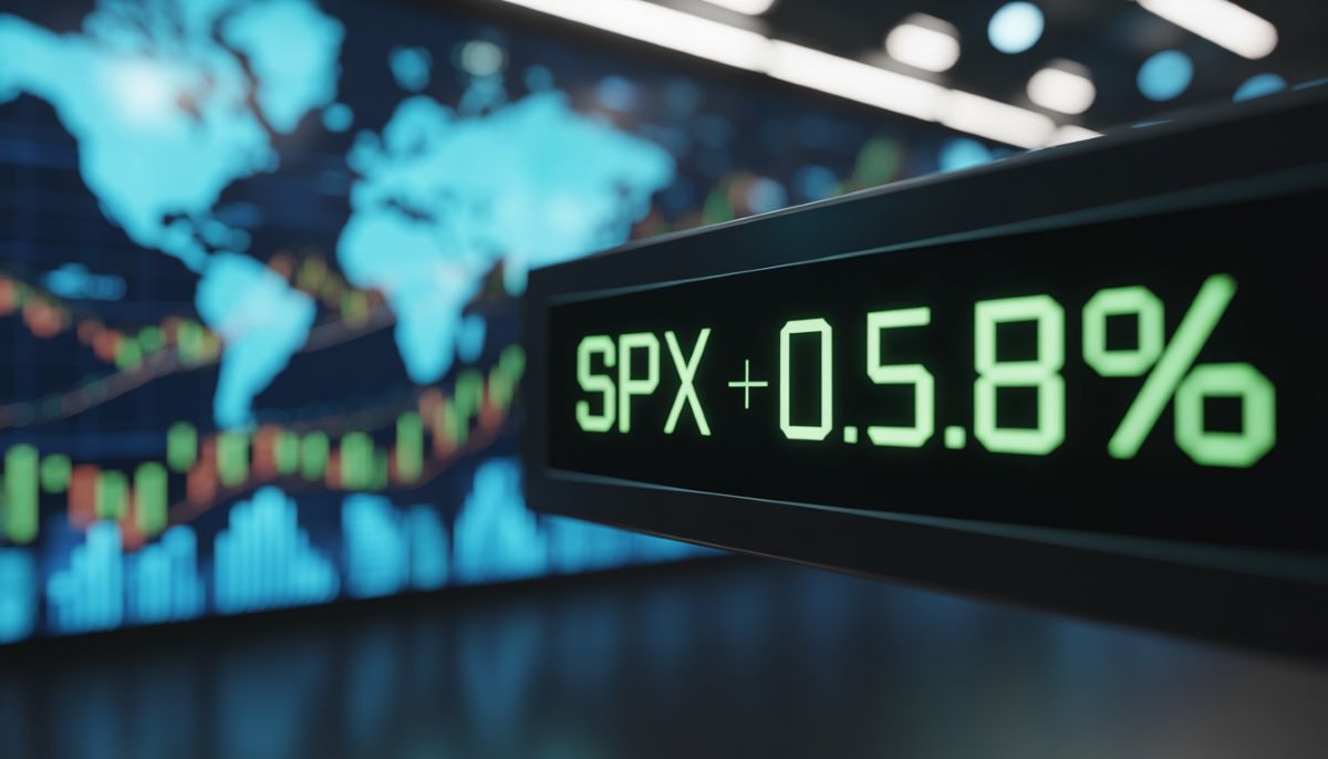 Gráfico del S&P 500 alcanzando récord en el mercado de valores de EE. UU.