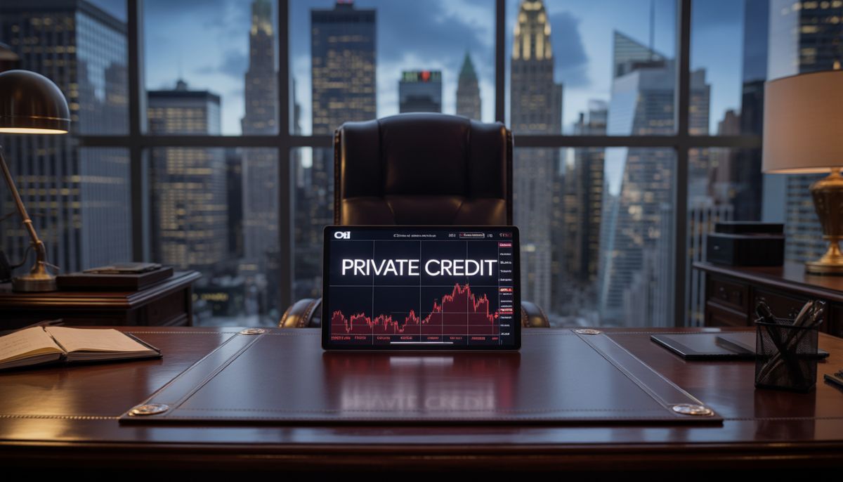 Crisis del crédito privado en Wall Street y restricciones bancarias.