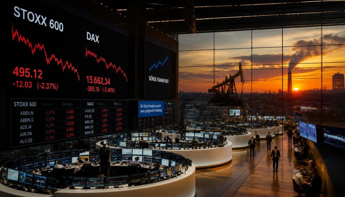 Gráfico bajista del STOXX 600 por el impacto de la inflación energética.