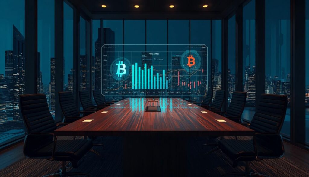 Gráficos institucionales sobre el interés de invertir en criptomonedas.