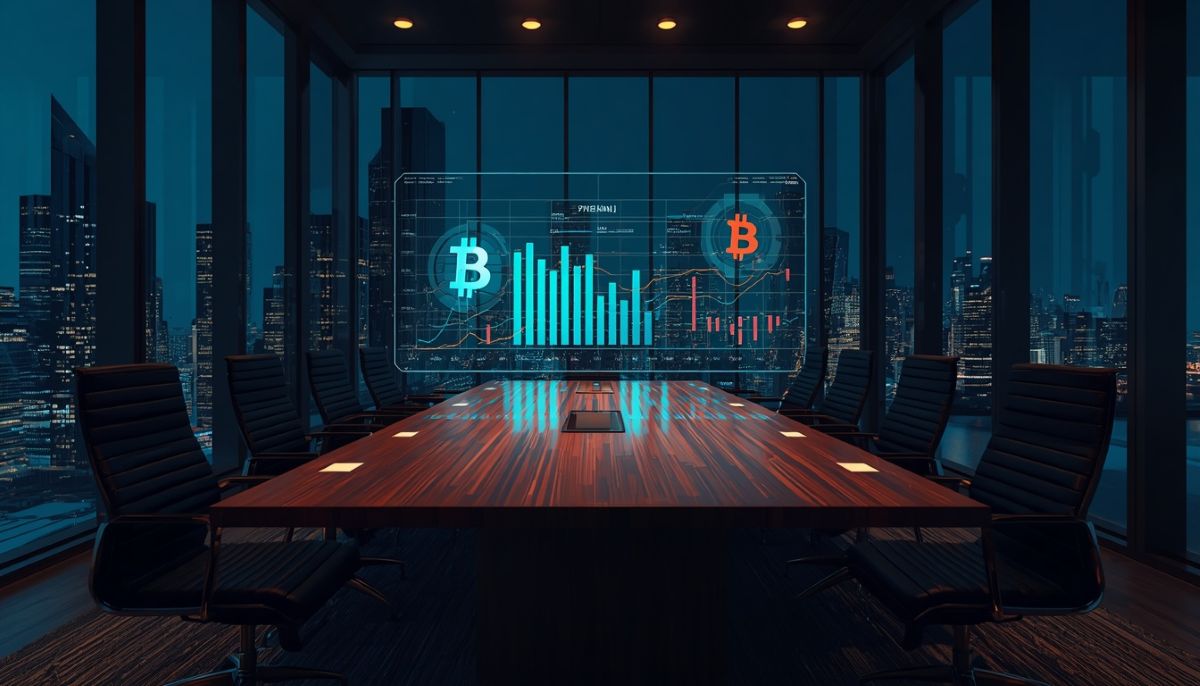 Gráficos institucionales sobre el interés de invertir en criptomonedas.