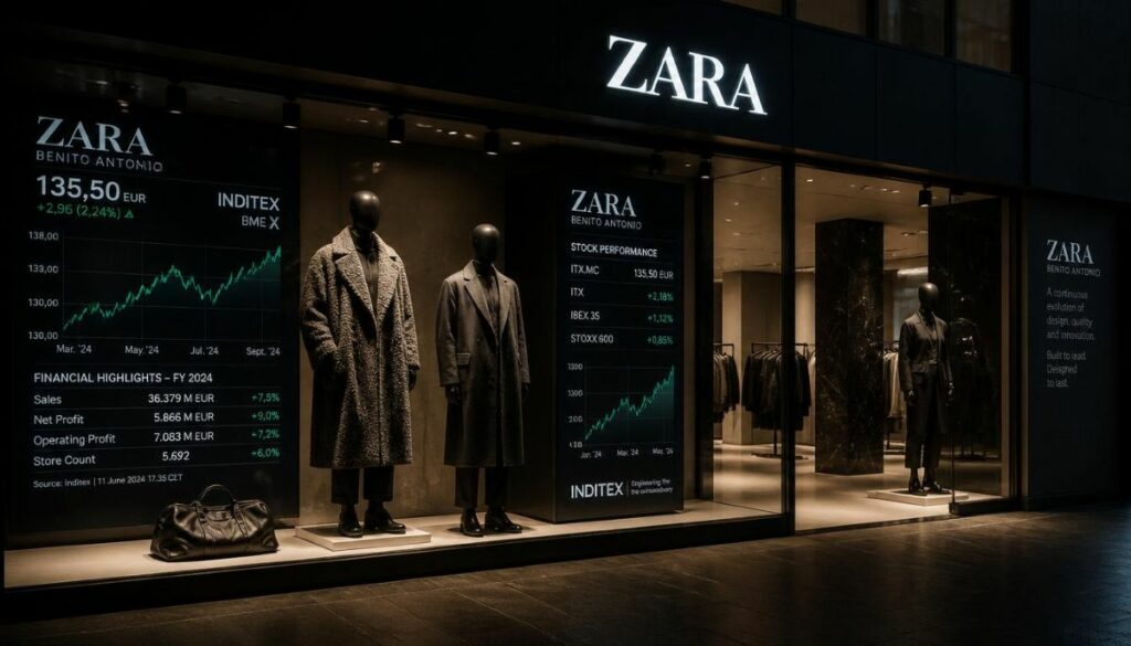 Análisis financiero de las acciones de Inditex y su relación con el Dólar activo refugio.