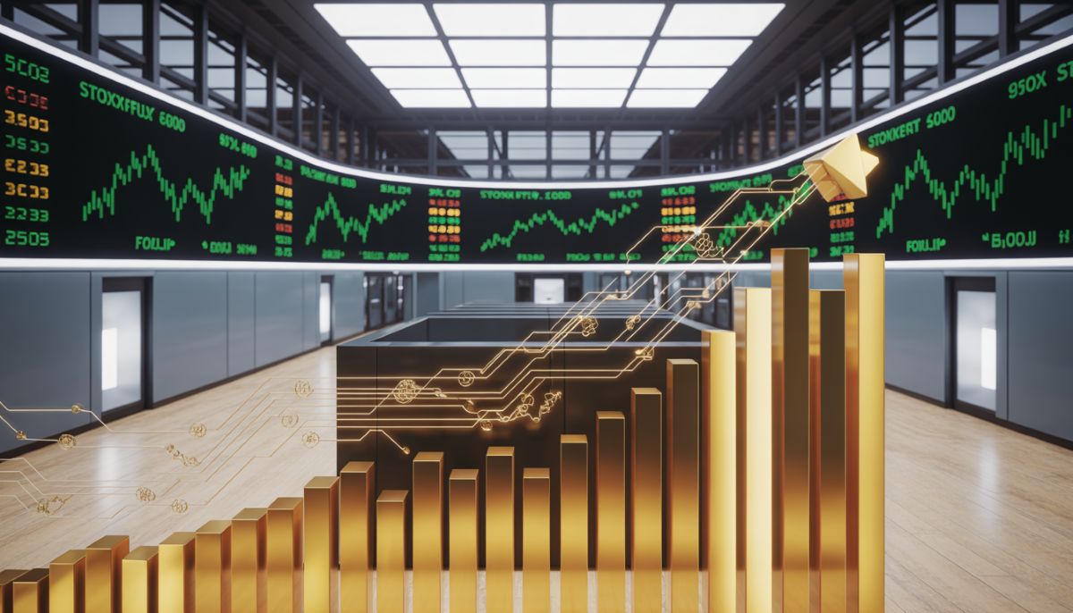 Gráfico del STOXX 600 y símbolos del sector minero.
