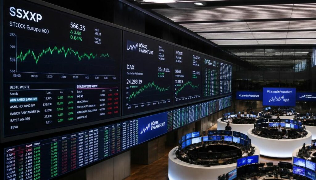 Análisis gráfico del rendimiento y la evolución del índice europeo STOXX 600.