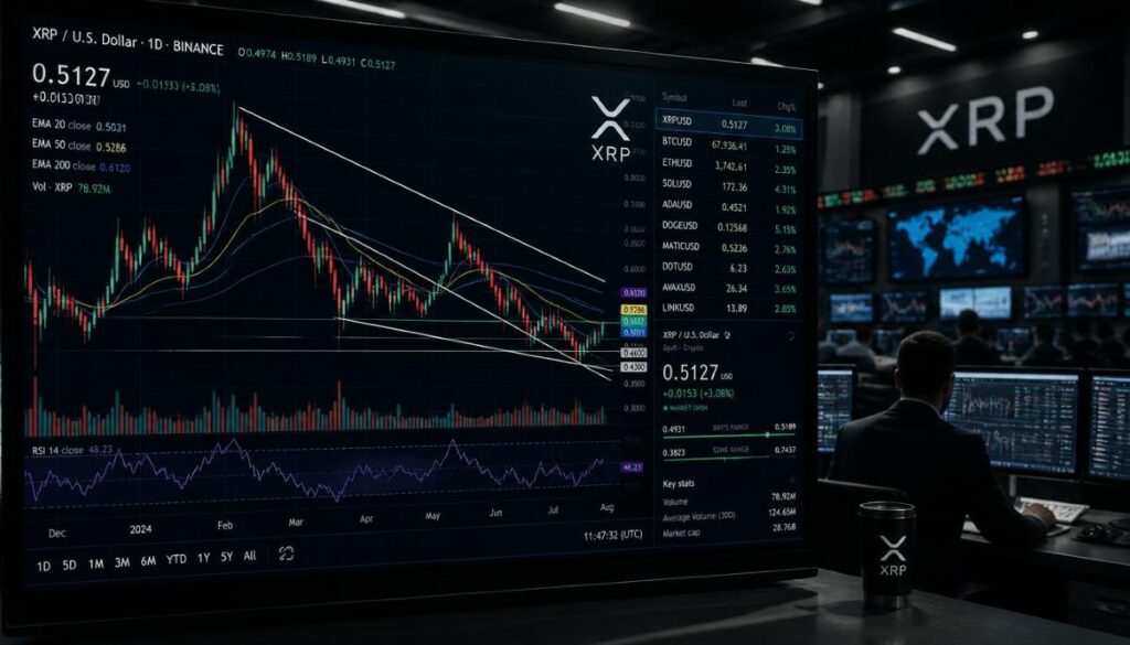Análisis técnico y líneas de tendencia sobre la pérdida de soportes estructurales en el mercado de criptomonedas.