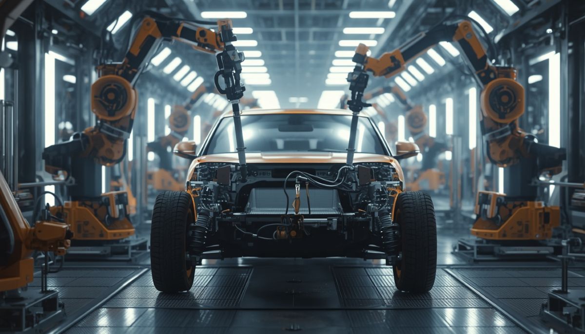 Análisis financiero de la producción industrial y las ventas de vehículos eléctricos en los Estados Unidos.